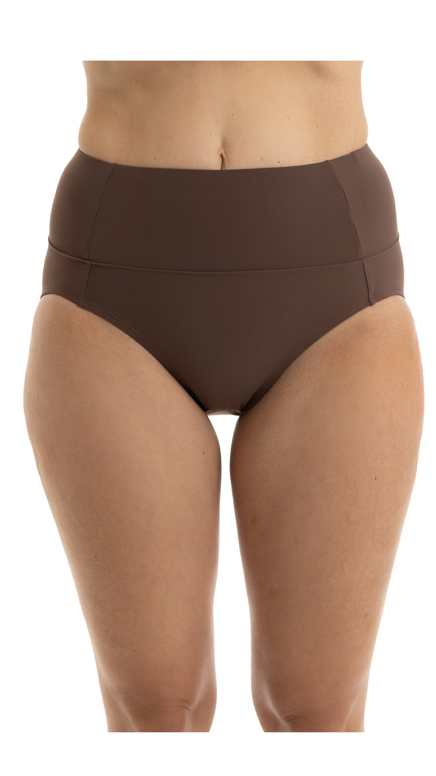 Hi-Rise Bikini Bottom, Driftwood Brown