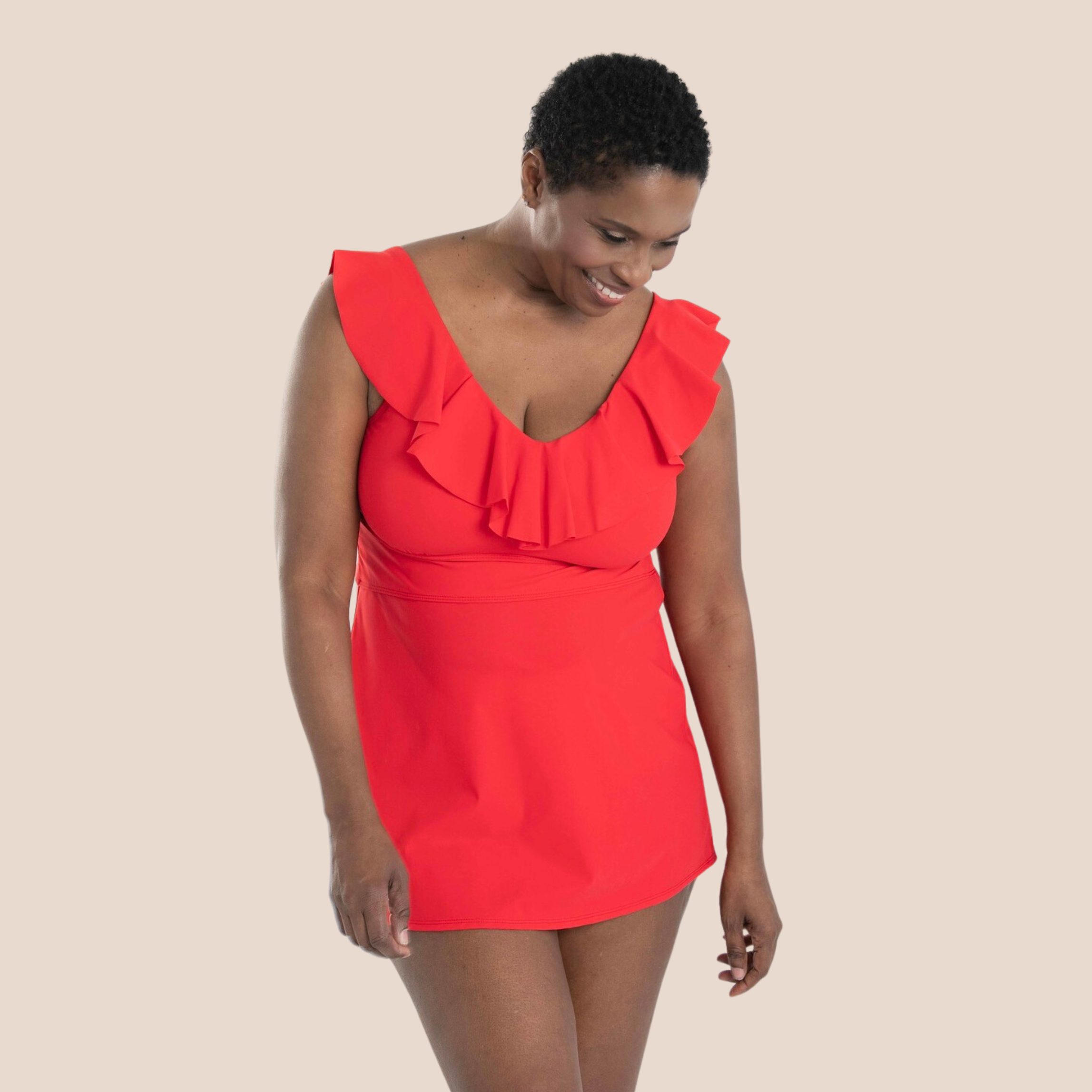 Tankini ruffle hot sale