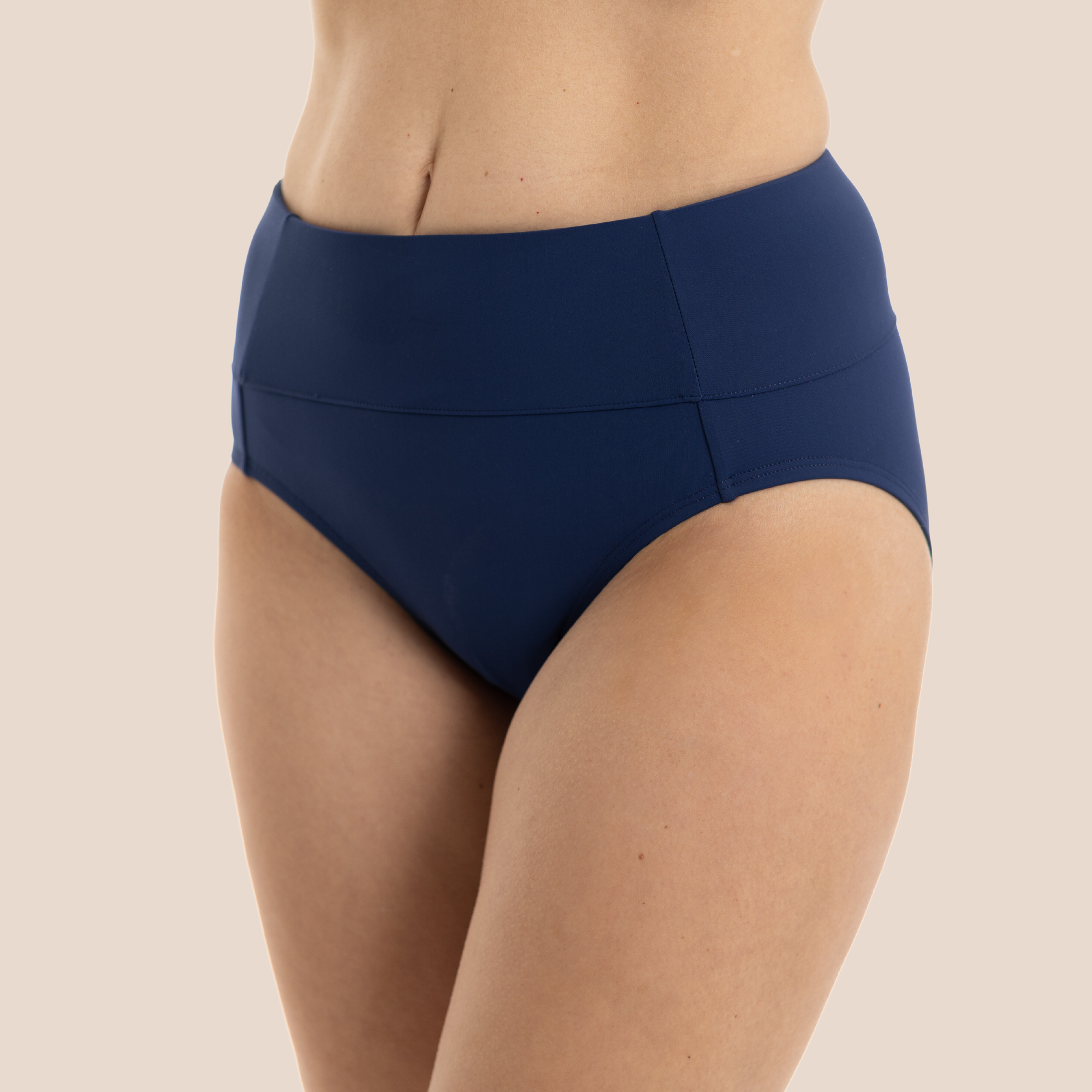 Hi-Rise Bikini Bottom - Navy