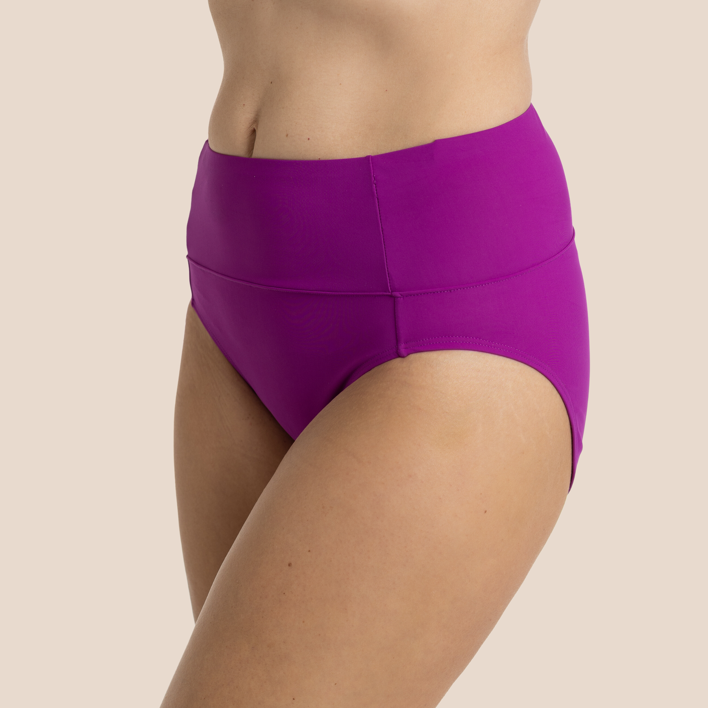 Hi-Rise Bikini Bottom - Plum