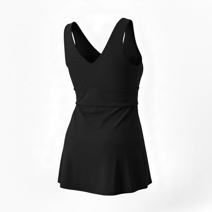 Side Tie Tankini Top - Black