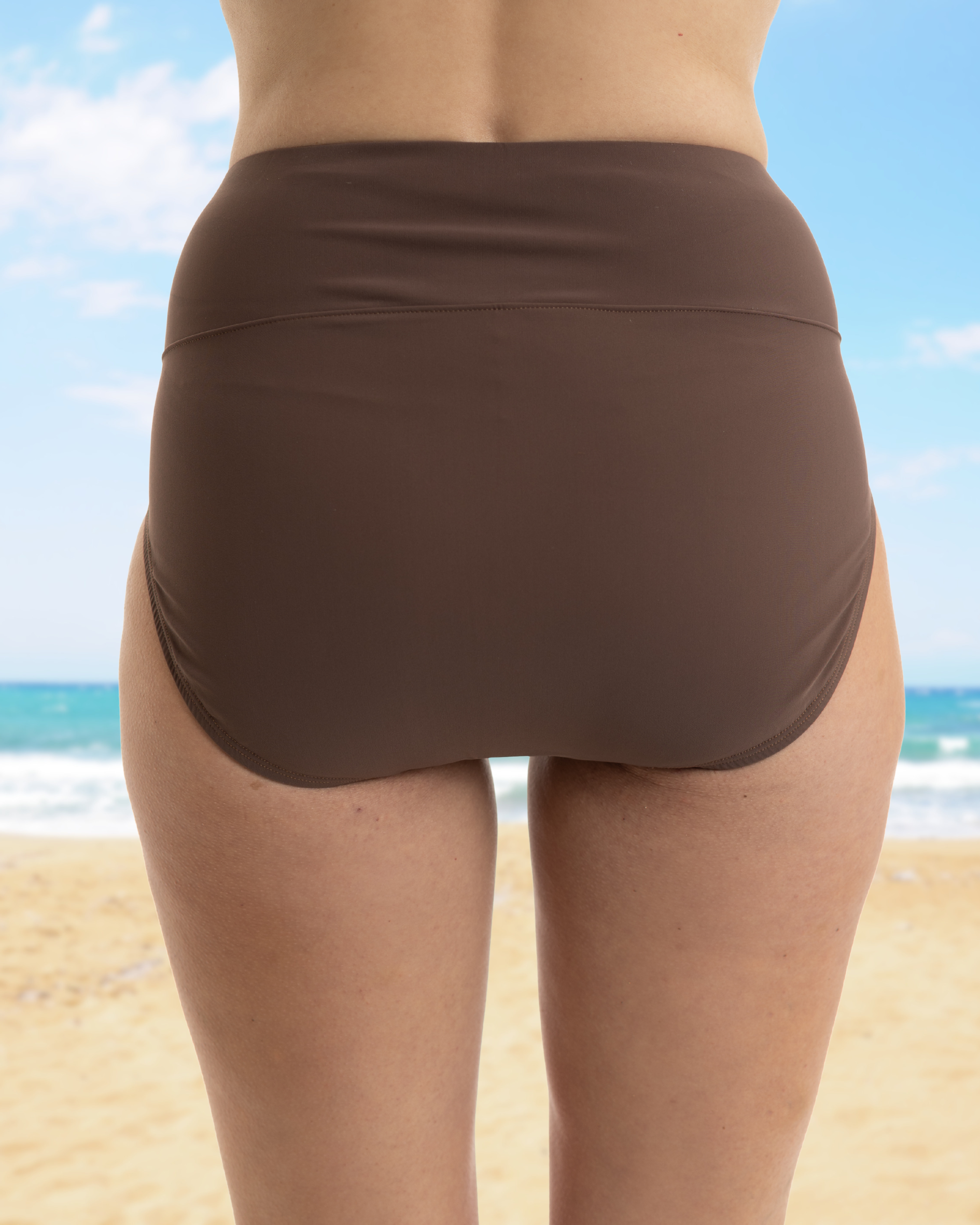 Hi-Rise Bikini Bottom, Driftwood Brown