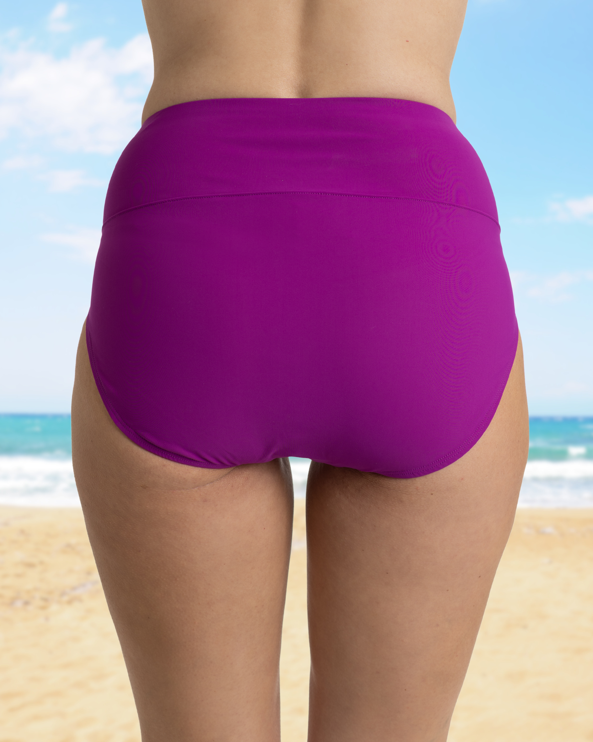 Hi-Rise Bikini Bottom - Plum