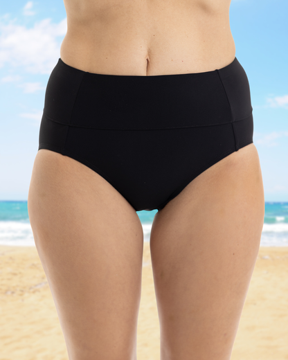 Hi-Rise Bikini Bottom - Black