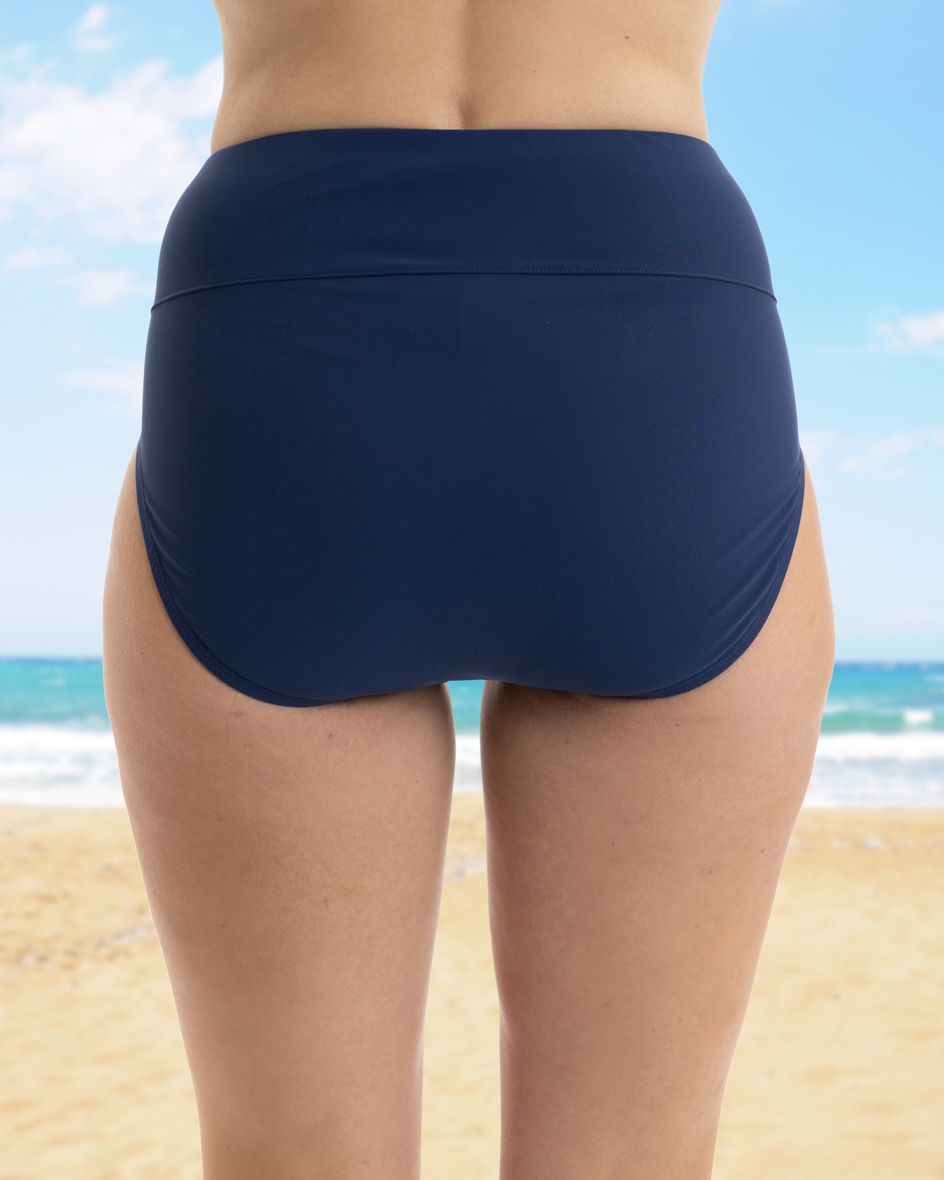 Hi-Rise Bikini Bottom - Navy