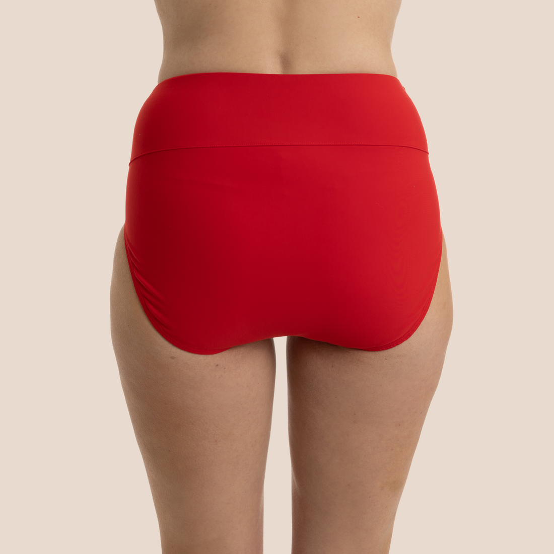 Hi-Rise Bikini Bottom - Berry Red