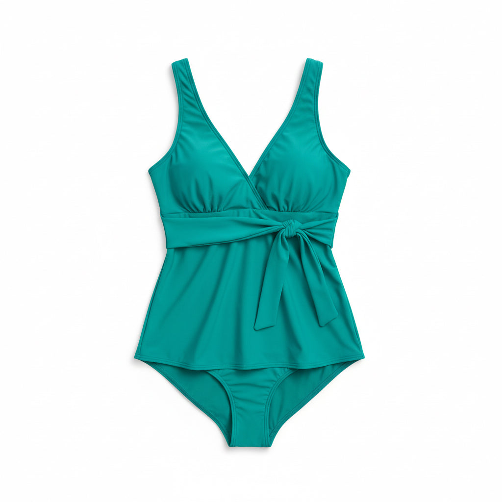 Side Tie Tankini Top, Jade